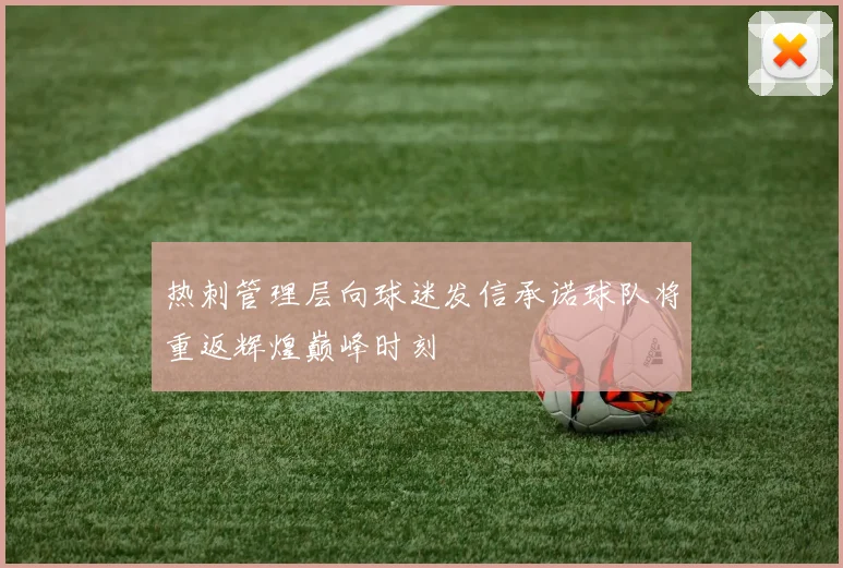 热刺管理层向球迷发信承诺球队将重返辉煌巅峰时刻